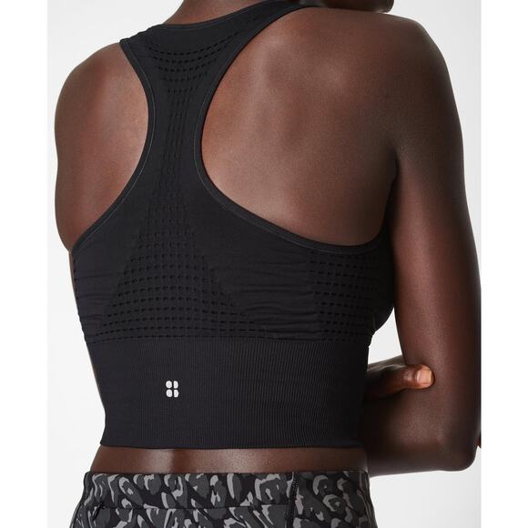 NEW Sweaty Betty Stamina Longline Sports Bra Black Womens XS - Picture 1 of 7